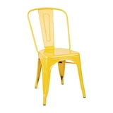 thumbnail of Chaises bistro en acier Bolero jaunes (lot de 4)