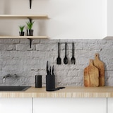 thumbnail of Relaxdays Messerblock unbestückt mit Borsten, ohne Messer, für 8 Messer aller Art, Messerhalter HD 18x11 cm, schwarz