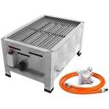 thumbnail of Gastro Edelstahl Gasbräter 1 flammig 3,6 KW mit Grillrost f. Propangas + Gasschlauch, Gewerberegler und SBS (Gastronomie Gasgrill)