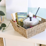 thumbnail of HMF Geschenkkorb leer, Aufbewahrungskorb geflochten aus Seegras, Rechteckig, 30 x 30 x 12 cm