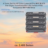 thumbnail of 4 Toner Set für HP Color LaserJet Pro MFP M 479 fnw Gigao-Tonerkassetten alle Farben 415A kompatibel MFP-M479fnw