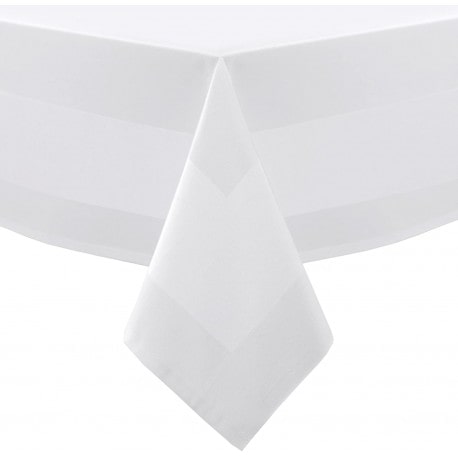 LTITEX - Tafelkleed wit met satijnen band Atlas 140 x 280 cm