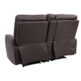 thumbnail of Fauteuil cinéma 2 places HWC-K17, fauteuil de relaxation Fauteuil TV Canapé, suspension Nosa Porte-boissons Compartiment ~ Similicuir brun