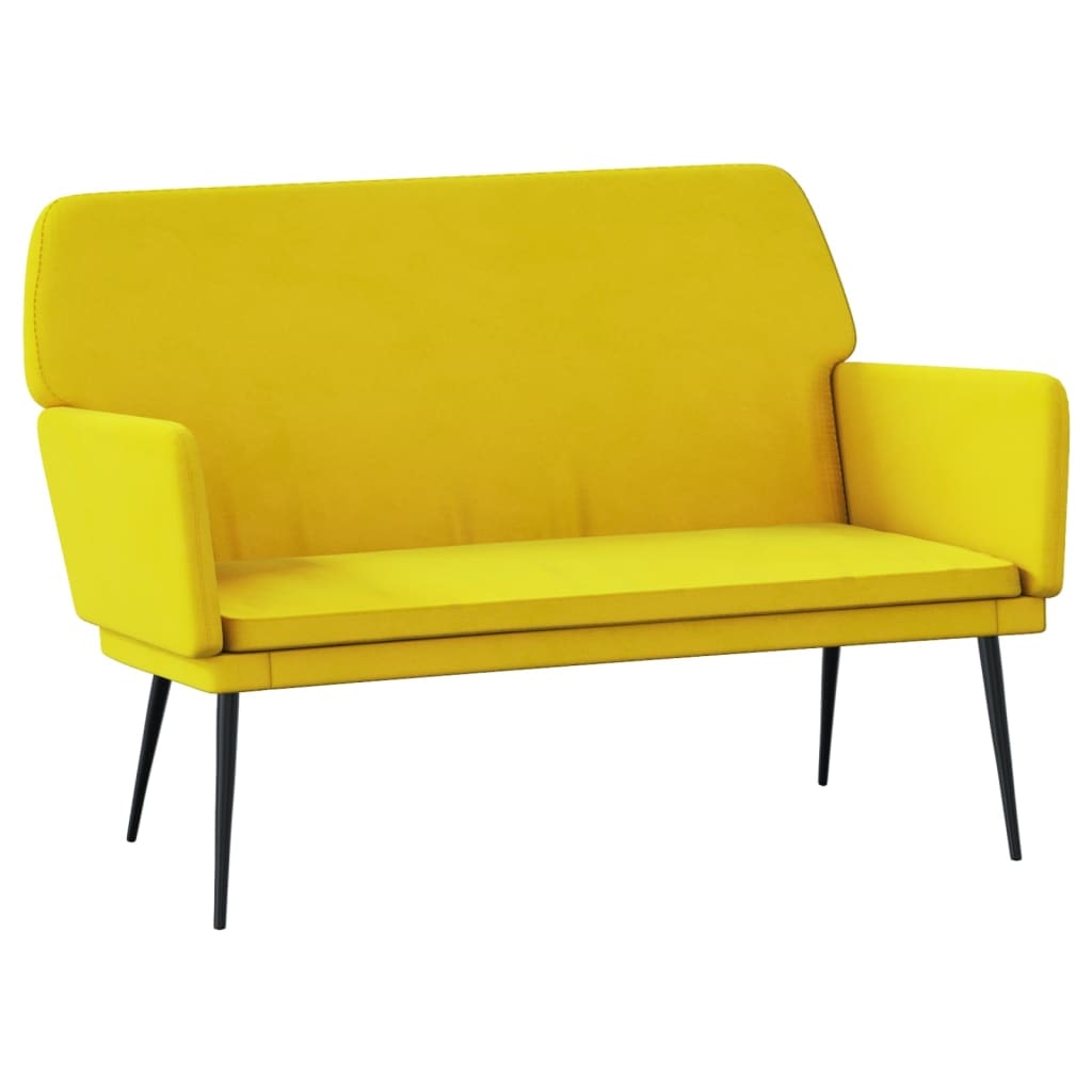 vidaXL Sitzbank Gelb 108x79x79 cm Samt