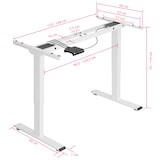 thumbnail of Tischgestell Melville höhenverstellbar 110-168x60x70-119cm