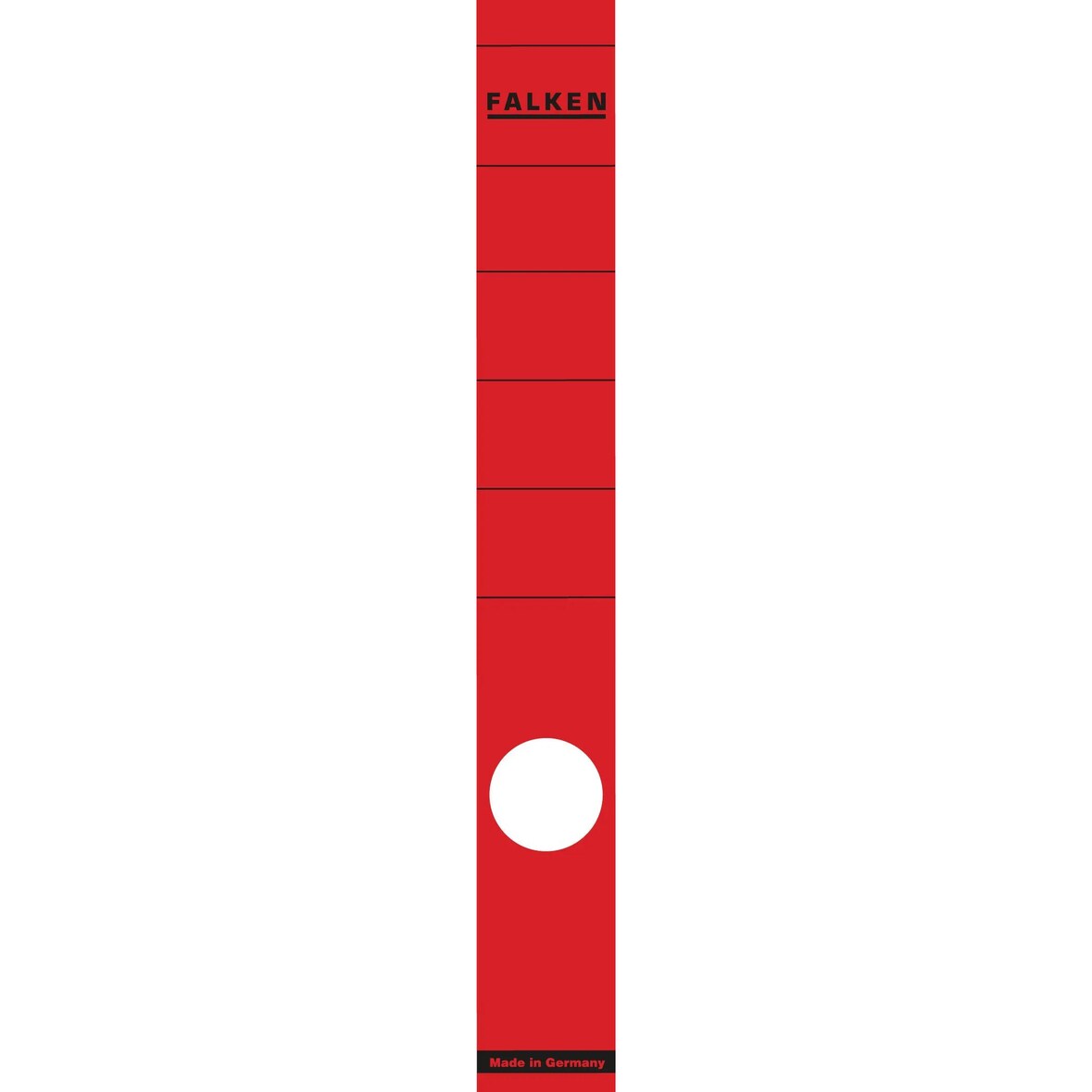 Falken 11287026 Ordner-Rückenschild, Etiketten 36 x 290 mm selbstklebend für 5 cm schmale Ordner - Rot
