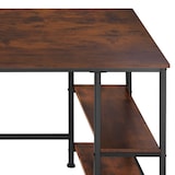 thumbnail of tectake Secretária de computador Canton 120x60x75,5cm  Madeira Industrial Escura, Rústica