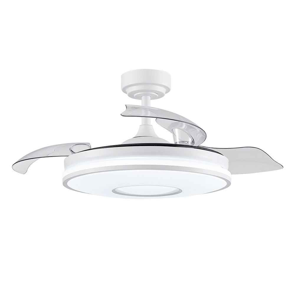 Ventilador Dc Dani L Blanco Led Integrado Cct Y Memoria Color