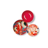 thumbnail of Excelsa service 18 assiettes Kimono porcelaine multicolore
