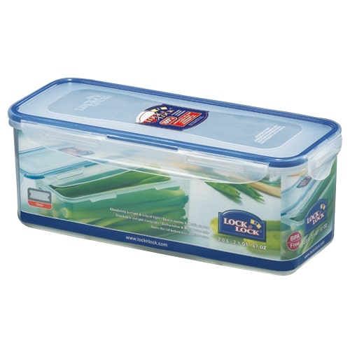 Lock & Lock HPL844 Lebensmittelaufbewahrungsbehälter Rechteckig Box 2 l Blau, Transparent 1 Stück(e)