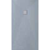 thumbnail of Veroni Duschwanne aus Kompositstein mit Schiefer-Muster flach (TxBxH) 120 x 80 x 3 cm Grau