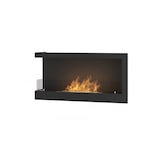 thumbnail of CORN 90 - Biochimenea de bioetanol empotrable de esquina con cristal protector. Apertura izquierda - con cristal