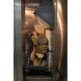 thumbnail of Rôtissoire au charbon de bois  18-24 poulets à 6 broches sur support avec roulettes dimensions 1530x920x1930  inox et noir