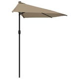 thumbnail of Parasol de balcon avec mât en aluminium Taupe 300x155 cm Demi Modèle Soleil Tropica Plus