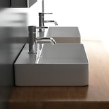 thumbnail of Alpenberger Waschbecken 60 cm Breit | Waschtisch als Hängewaschbecken oder Aufsatzwaschbecken Weiß | Handwaschbecken mit Nano für Gäste WC Badezimmer