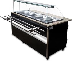Kühltheke Gastroline mit Tablett Rutsche  726 Liter Volumen  2000x800x850  mm