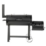 thumbnail of Tarrington House Holzkohlegrill mit Smoker Batesville, Stahl, 176 x 86 x 152.5 cm, Deckel mit Thermometer, Entlüftungssystem, fahrbar, schwarz