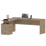 thumbnail of Scrivania Moderna Da Ufficio 160/180x60x75cm Bianco Laccato Lucido - NOVA