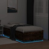 thumbnail of vidaXL Bettgestell mit LED Räuchereiche 75x190 cm Holzwerkstoff