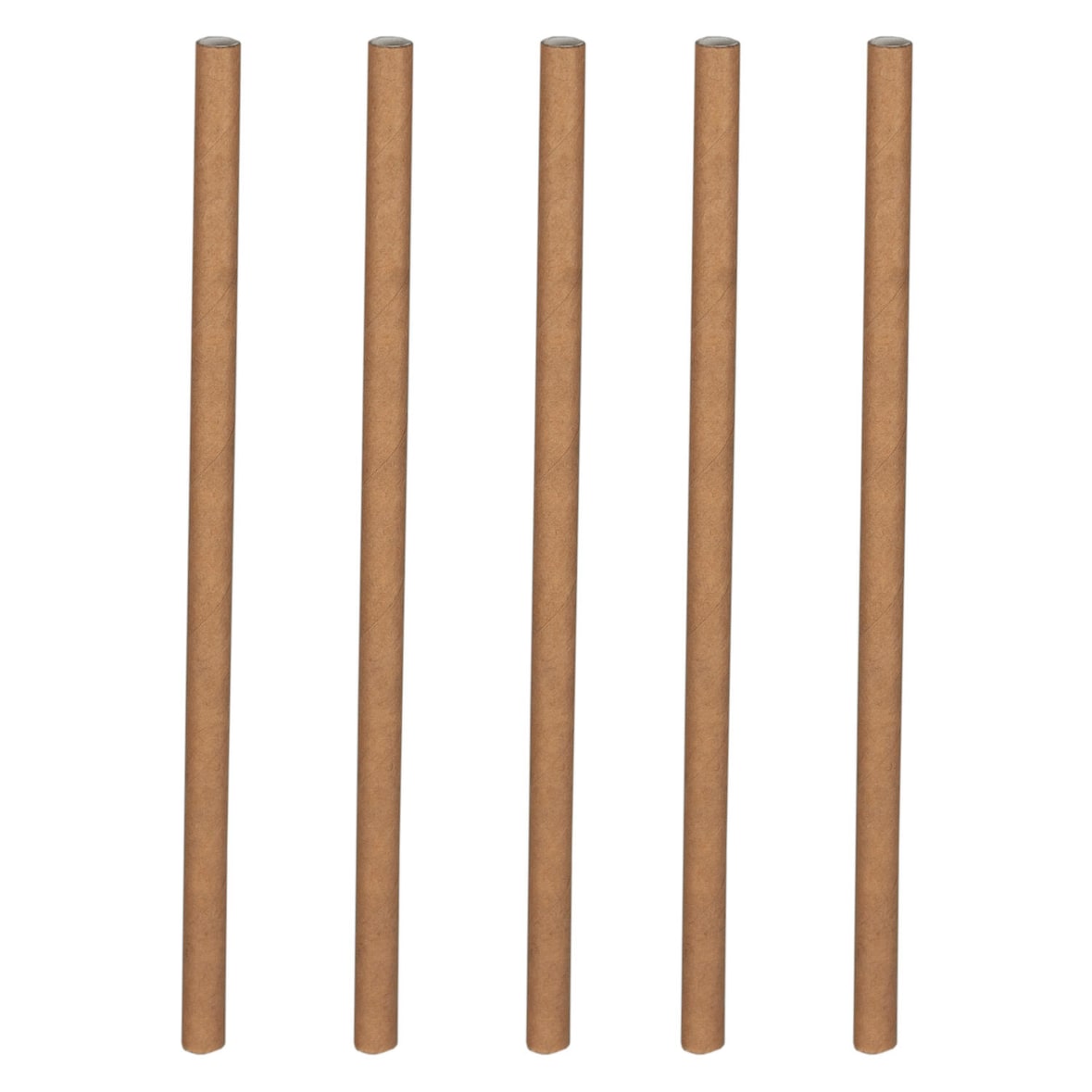 300x Strohhalme Trinkhalme aus Papier braun natur O6mm 15cm