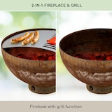 thumbnail of Savage Feuerschale mit Grill  Ø: 60,5 cm Stahl inkl. Wetterschutz rost Rost