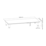 thumbnail of ROLINE Supporto per monitor in vetro regolabile in altezza, rettangolare, fino a 20 kg