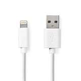 thumbnail of Câble De Charge Et De Synchronisation  Apple Lightning - Usb-a Mâle  2,00 M  Blanc Usage Non Intensif Nedis