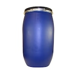 thumbnail of Fût ouverture totale 120l avec couvercle cerclage métallique - BLEU