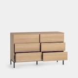 thumbnail of KLAST Cómoda de 6 cajones en madera color natural Remi