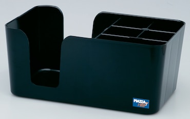 Piazza portaoggetti bar in plastica nero