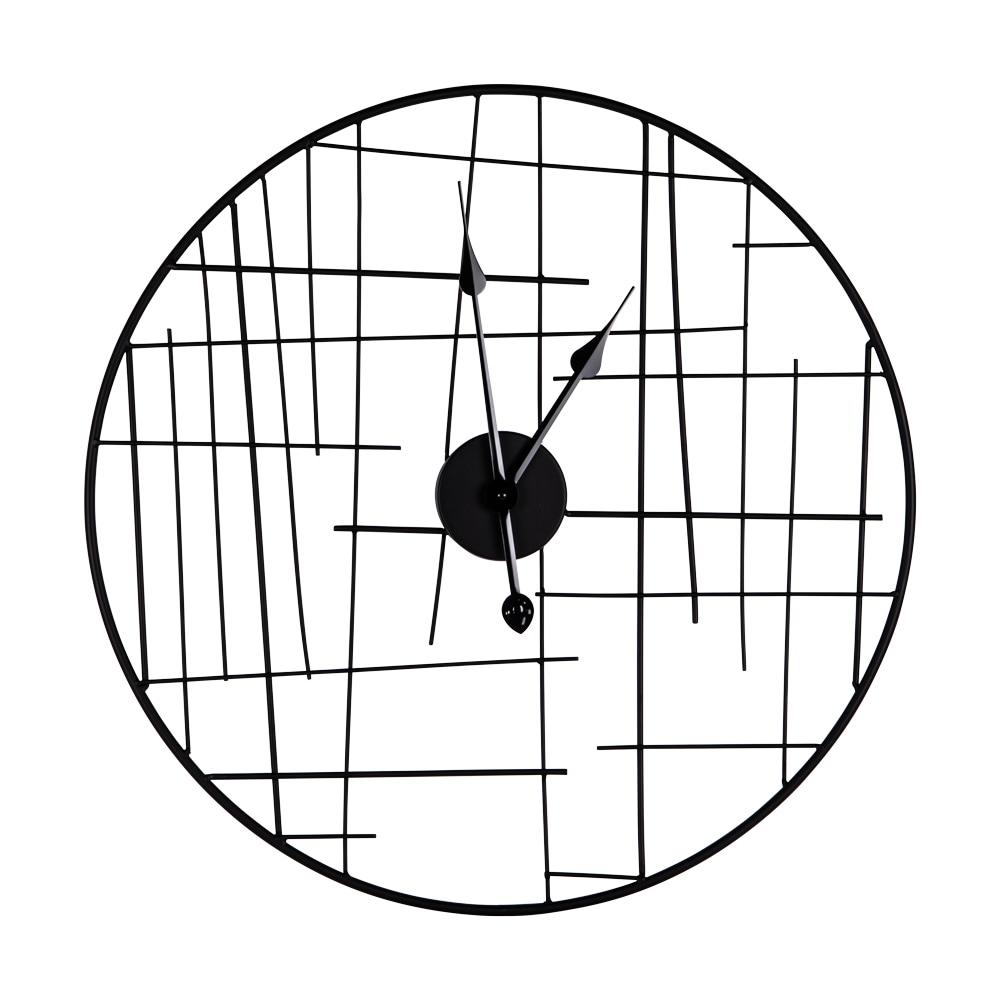 Horloge noire   filaire 60 cm -  Autre forme Métal Table Passion 60.00x60.00 cm