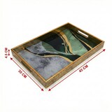 thumbnail of IvoQ Luxe Marmerlook Dienblad met Goudkleurige Handgrepen - Marmeren Ontwerp - Stijlvol en Praktisch