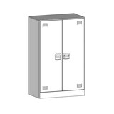 thumbnail of vidaXL Dressoir 67x39x107 cm staal roze