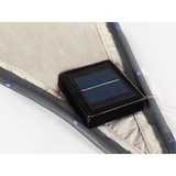 thumbnail of Sombreado Velo, 170 LED solar, repelente de agua, 3.6 x 3.6 x 3.6 m, 160 g/m², IP44, poliéster, triangular, topo