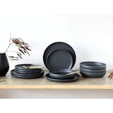 thumbnail of CreaTable Uno Black Tellerset 12-tlg Steinzeug