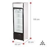 thumbnail of Romux® Frigo Verticale per Bibite 300 Litri 1 Porta Ventilato a Tiraggio Forzato | Armadio Frigoriferi Professional con porte a vetro per bevande