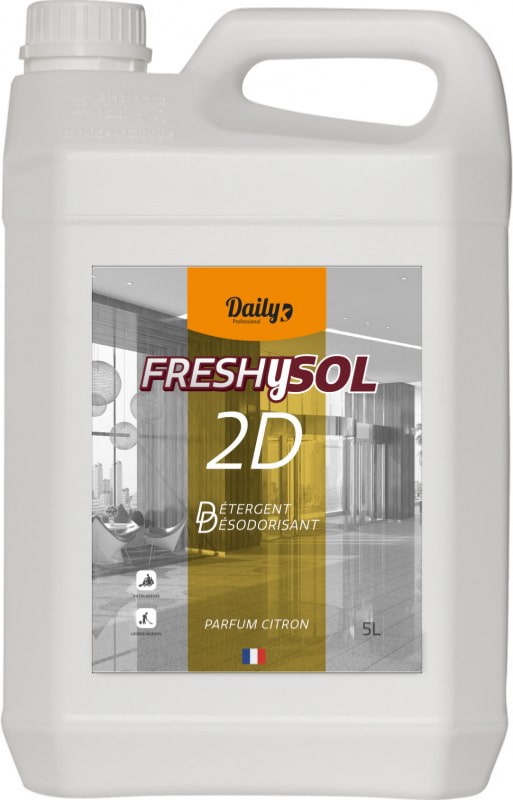 Desodorierendes Reinigungsmittel für Böden und Oberflächen FRESHYSOL 2D - Kanister 5l Zitrone -. Daily K