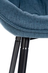 thumbnail of Barhocker KUTOR - Stoff Blau 54x57.5x93.5 cm | Barstuhl Mit Lehne Tresenhocker Tresenstuhl Kneipenhocker Kneipenstuhl
