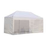 thumbnail of Gazebo 3x6 m bianco pieghevole acciaio con laterali