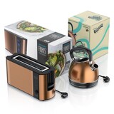 thumbnail of Arendo Frühstücks-Set 2-teilig in Kupferoptik - Edelstahl Wasserkocher & Langschlitztoaster
