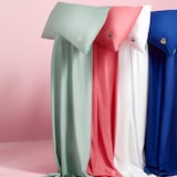 thumbnail of Benetton - Conjunto de cama de solteiro de 3 peças: lençol plano (160x280cm), lençol justo (90x200cm), 1 fronha (50x85cm) 100% algodão branco