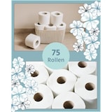 thumbnail of Toilettenpapier Box, 3-lagig, 75 Rollen x 180 Blatt, 100% Zellstoff, Großpackung, wiederverwendbarer Vorratskarton