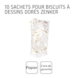 thumbnail of Lot de 10 sachets biscuits de noël doré Zenker