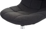 thumbnail of 2er-Set Esszimmerstuhl HWC-A60, Stuhl Drehstuhl, Chrom ~ Textil dunkelgrau