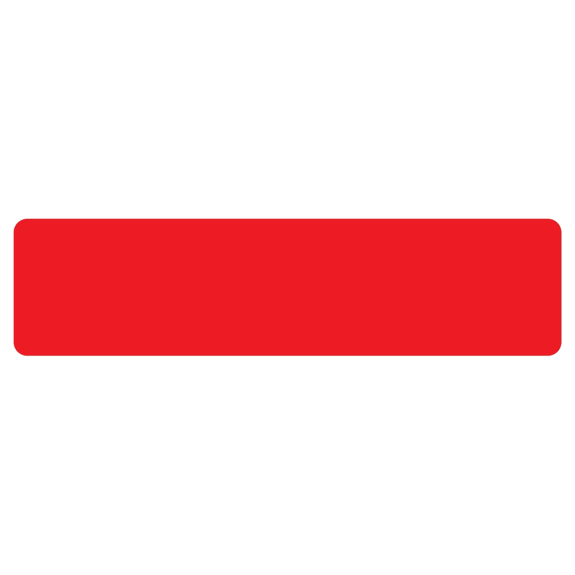Tarifold confezione 10 sticker rettangolari - 20x5 cm, rosso