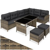 thumbnail of tectake Canapé de jardin BARLETTA modulable  Marron Naturel