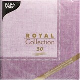 thumbnail of PAPSTAR, Servetten "ROYAL Collection" 1/4 vouw 40 cm x 40 cm lila "Linum"