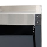 thumbnail of 1er-Mülltonnenverkleidung mit Brennholzlager HWC-H40, Mülltonnenbox, 125x130x80cm erweiterbar Metall 45kg ~ anthrazit