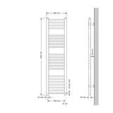 thumbnail of ECD Germany Badheizkörper 300x1400 Weiß | gerade, Seitenanschluss