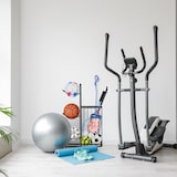 thumbnail of Relaxdays Ballständer, 3 abnehmbare Ballhalterungen, für Basketball, Fußball, Sportgeräteregal mit Korb, Metall, schwarz